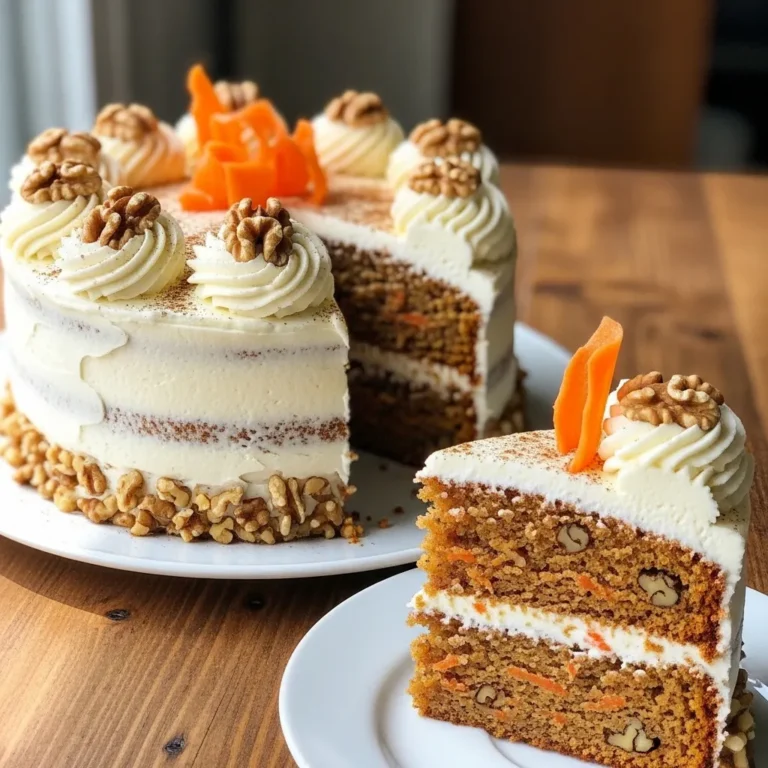 Carrot Cake with Walnuts and Cream Cheese Frosting