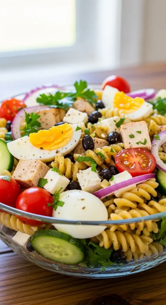 High Protein Pasta Salad