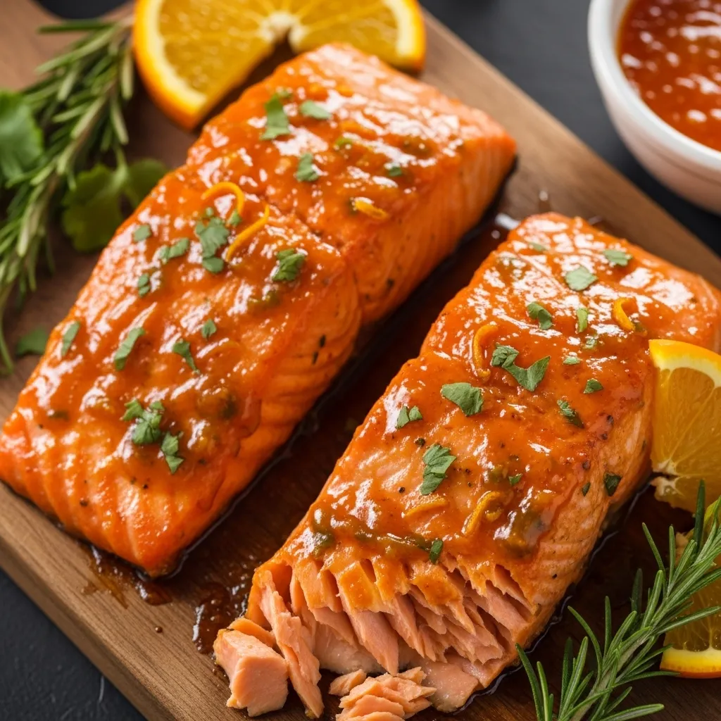 Orange Glazed Salmon Fillets
