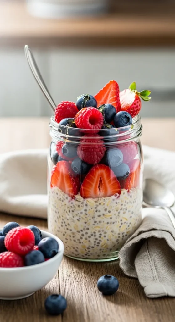 Overnight Oats With Berries