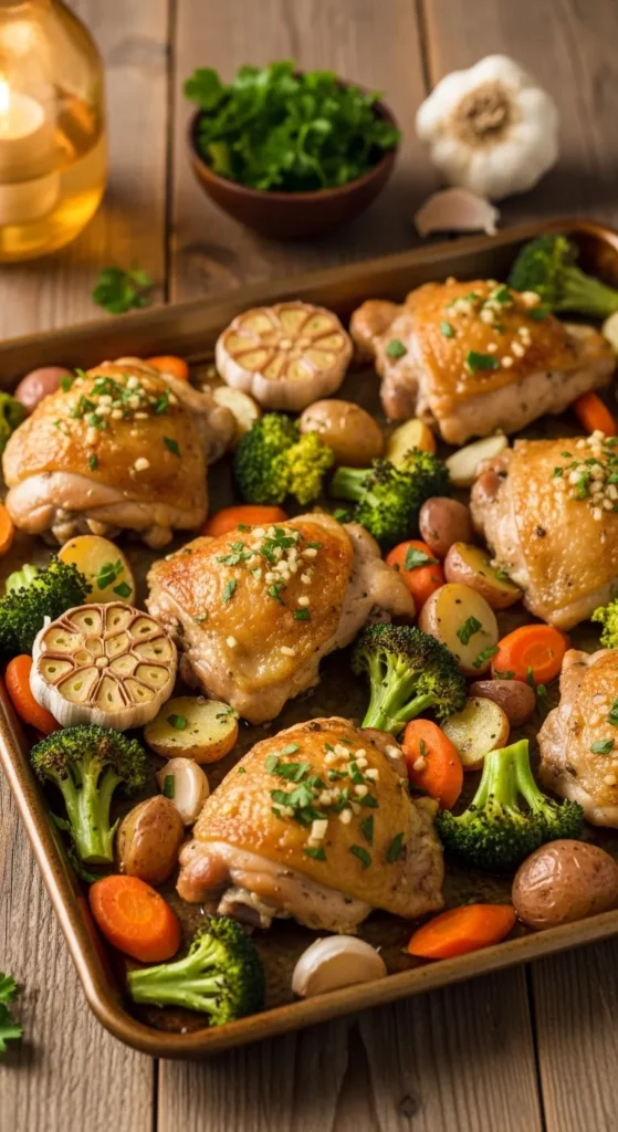 One-Pan Garlic Butter Chicken and Vegetables