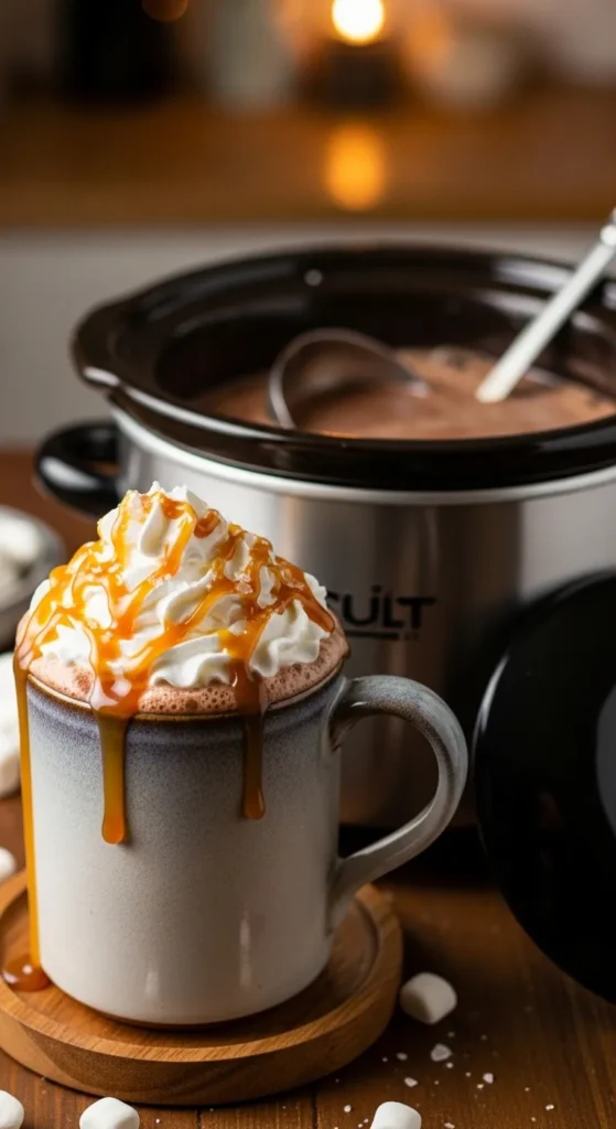 Crockpot Salted Caramel Hot Chocolate Recipe