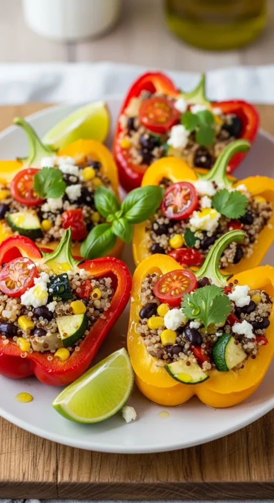 Healthy Vegetarian Stuffed Bell Peppers