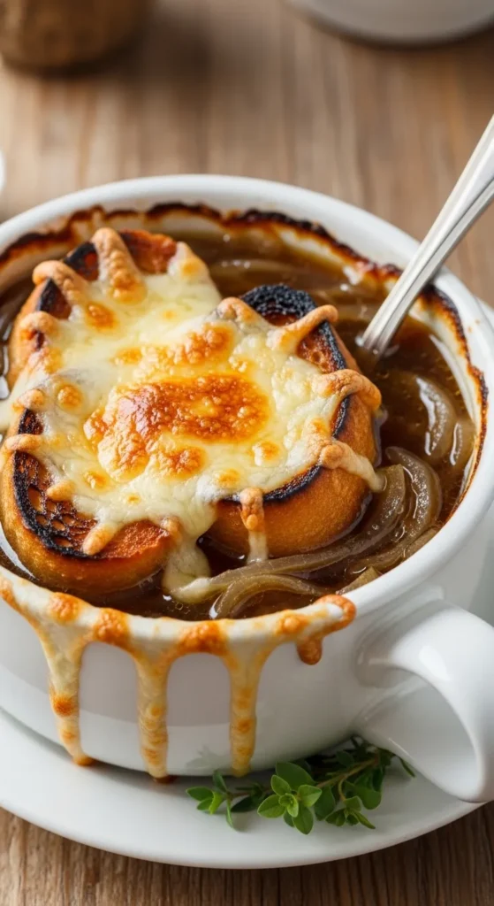 Classic Homemade French Onion Soup Without Wine