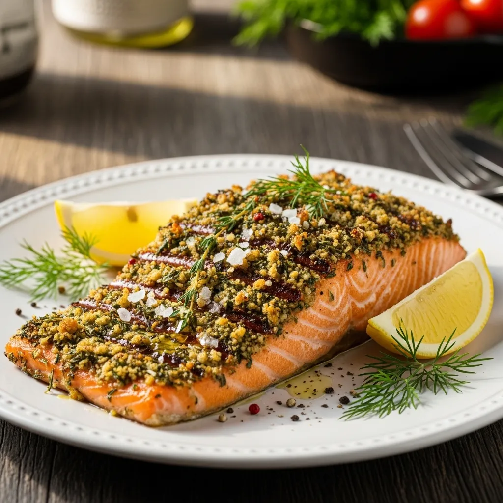 Grilled Herb-Crusted Salmon