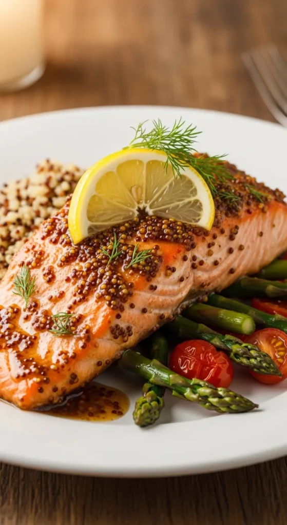 Baked Salmon with Dijon Mustard Glaze