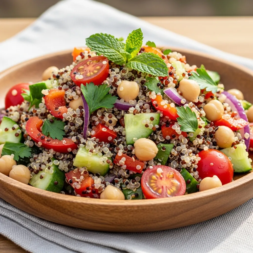 Vegetarian Quinoa Salad with Chickpeas