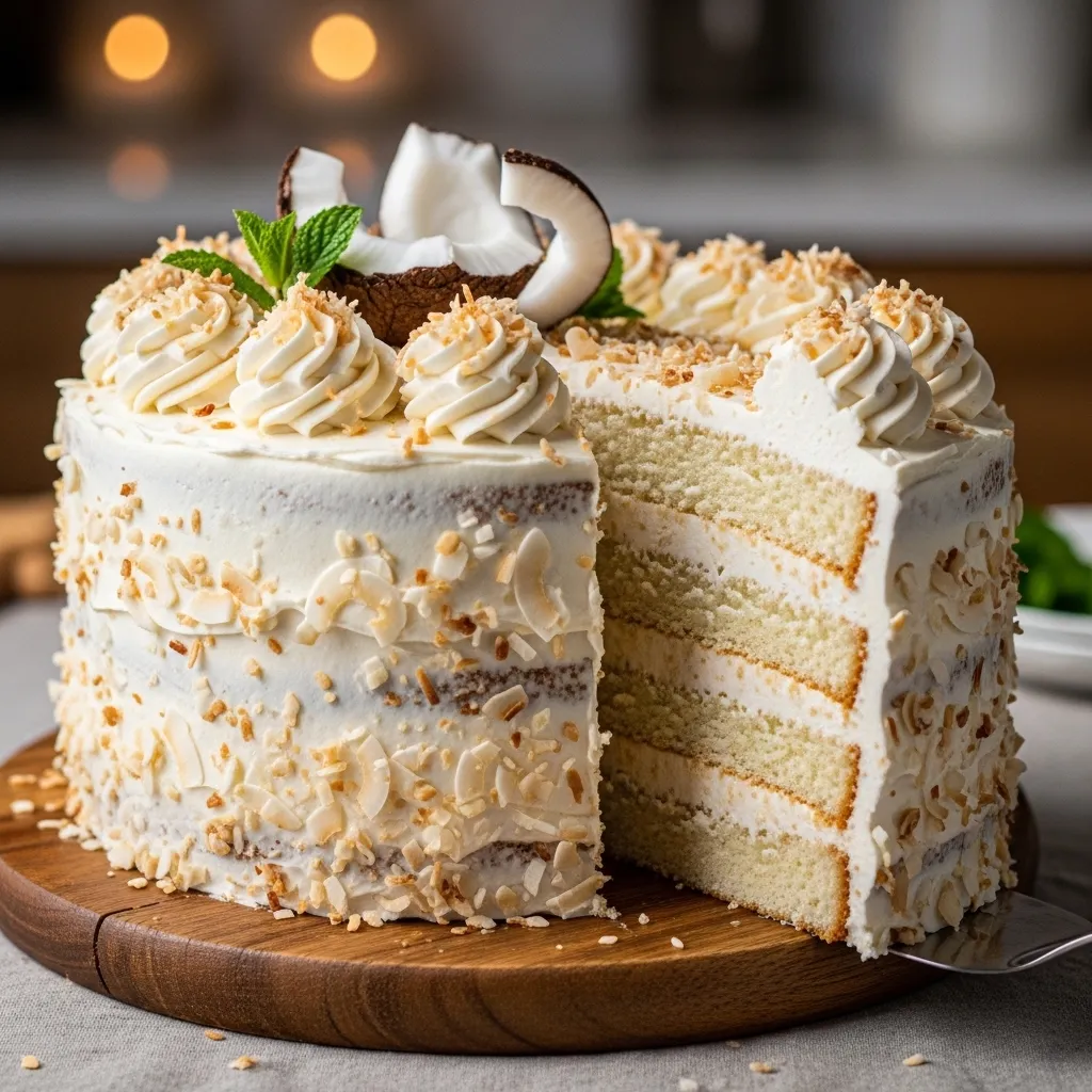 Coconut Layer Cake with Frosting