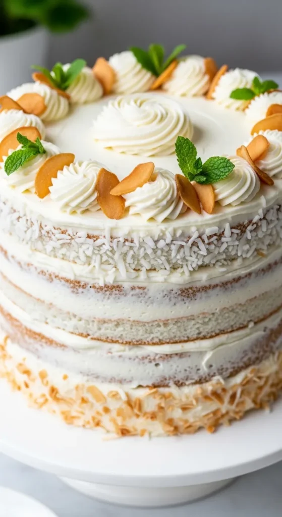 Coconut Layer Cake with Frosting