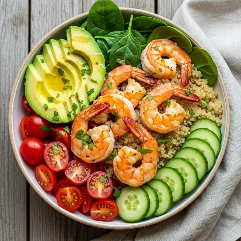 Healthy Shrimp Quinoa Bowl
