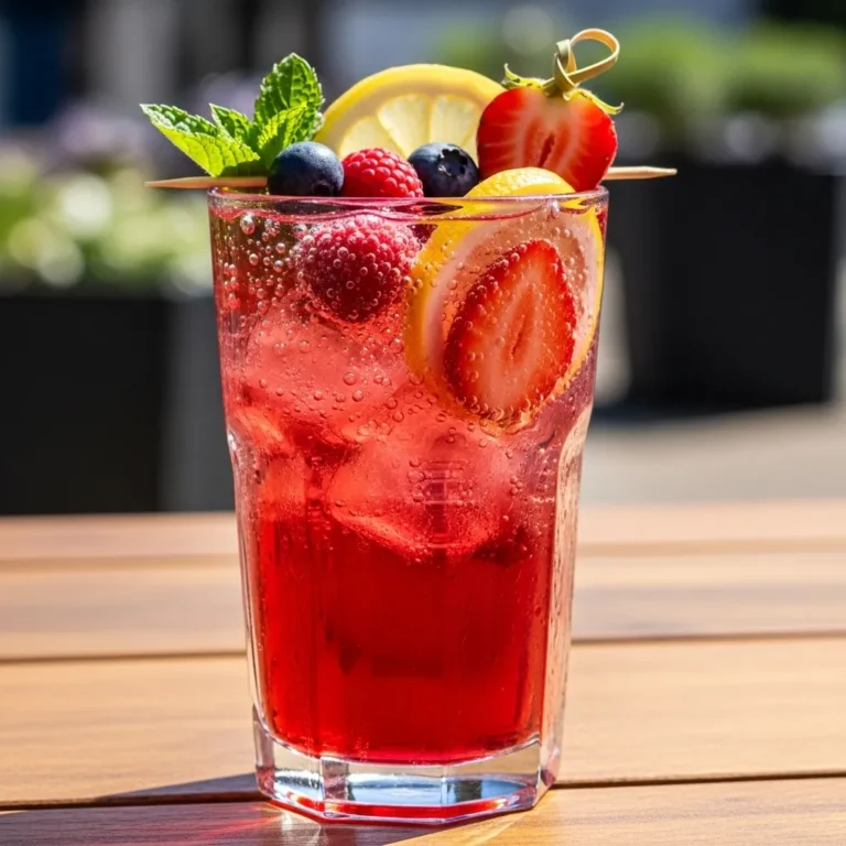 Sparkling Berry Lemonade Mocktail