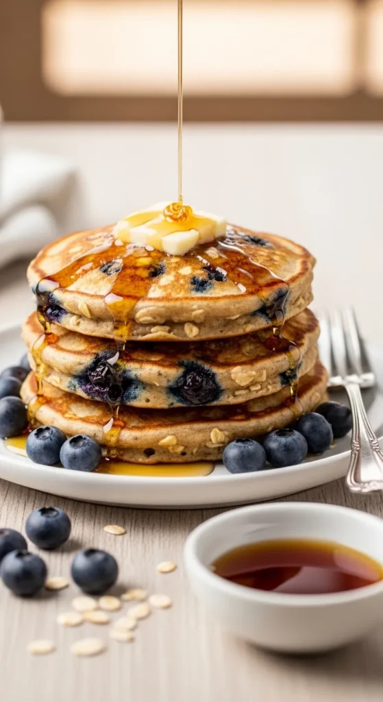Blueberry Oatmeal Pancakes