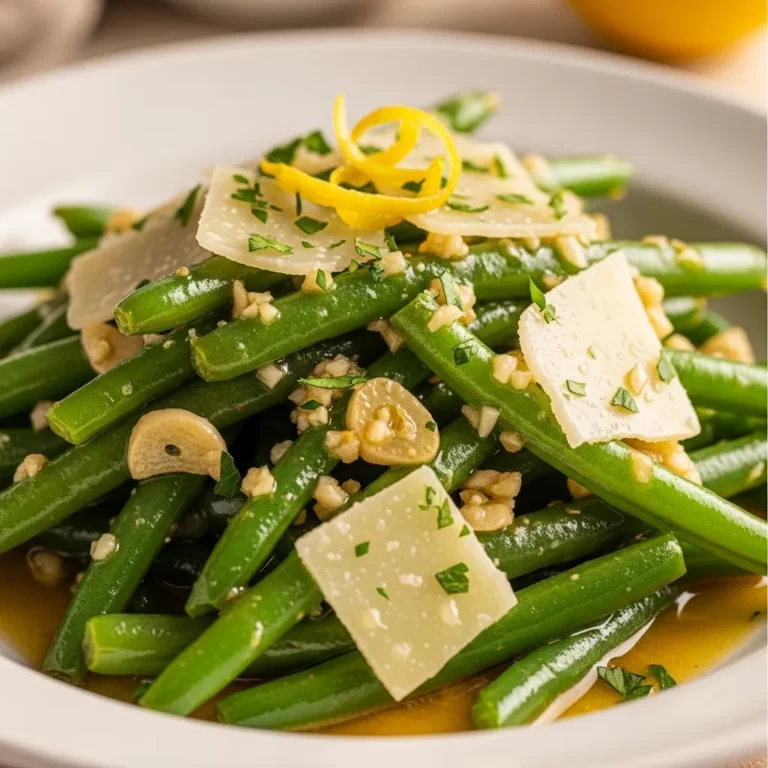 Lemon Butter Green Beans With Garlic And Parmesan