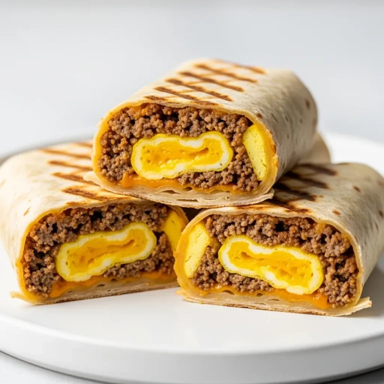 Easy Ground Beef Breakfast Burritos