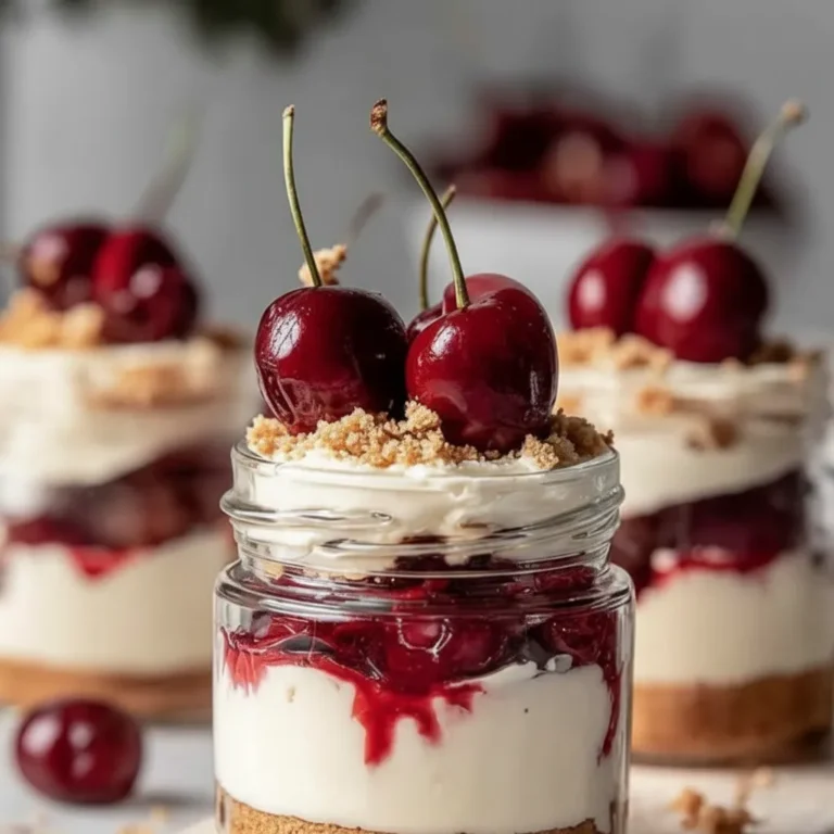 High Protein Cherry Cheesecake Jars