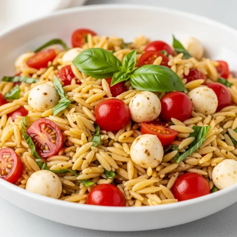 Caprese Orzo Pasta Salad Recipe