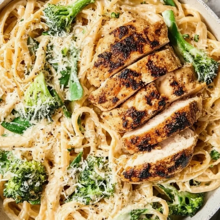 Skinny Chicken Broccoli Alfredo