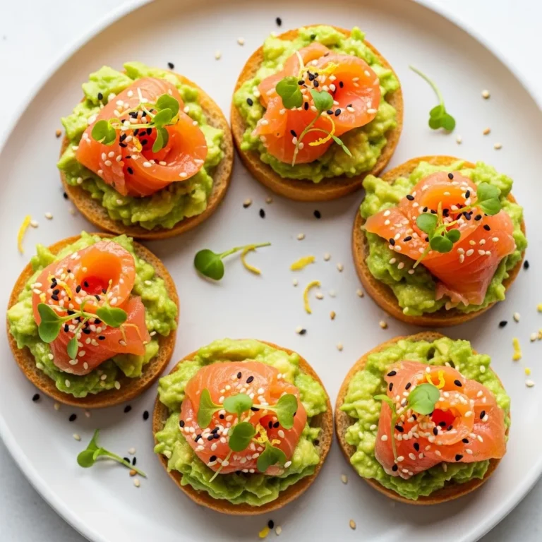 Salmon Avocado Toast Bites