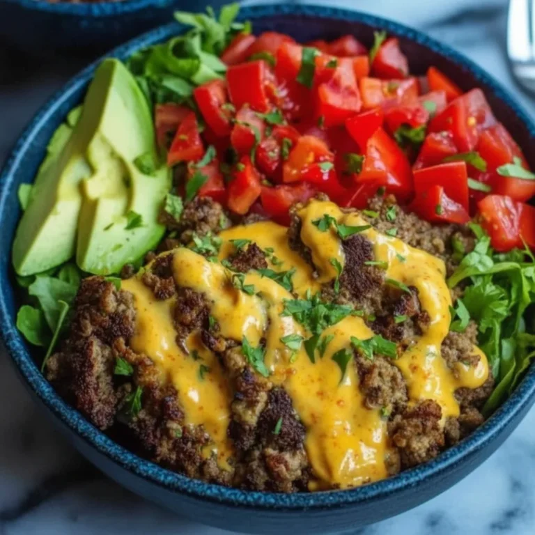 High Protein Cheeseburger Bowls – Low Carb Meal Prep