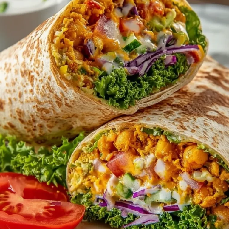 Buffalo Chickpea Salad Wraps