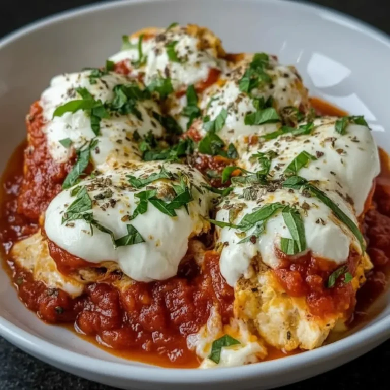 High Protein Chicken Parm Cottage Cheese Bowl