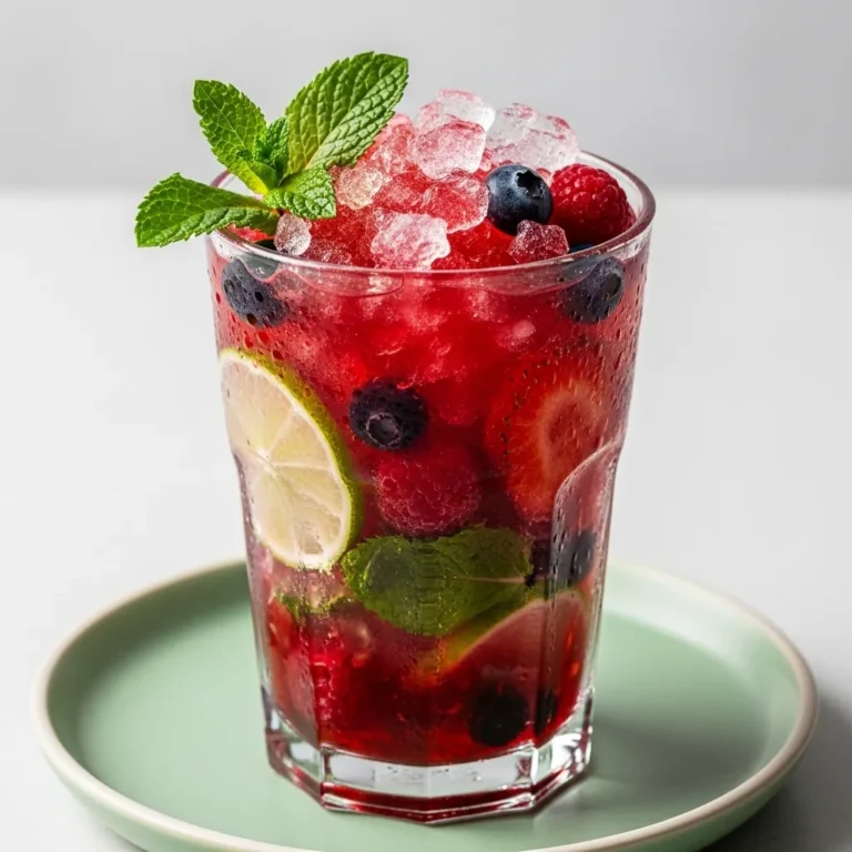 Frozen Berry Mojito Mocktail