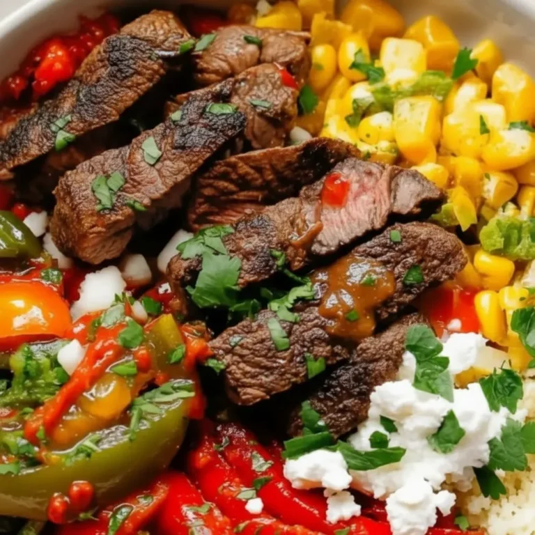 High Protein Steak Fajita Bowl Low Carb