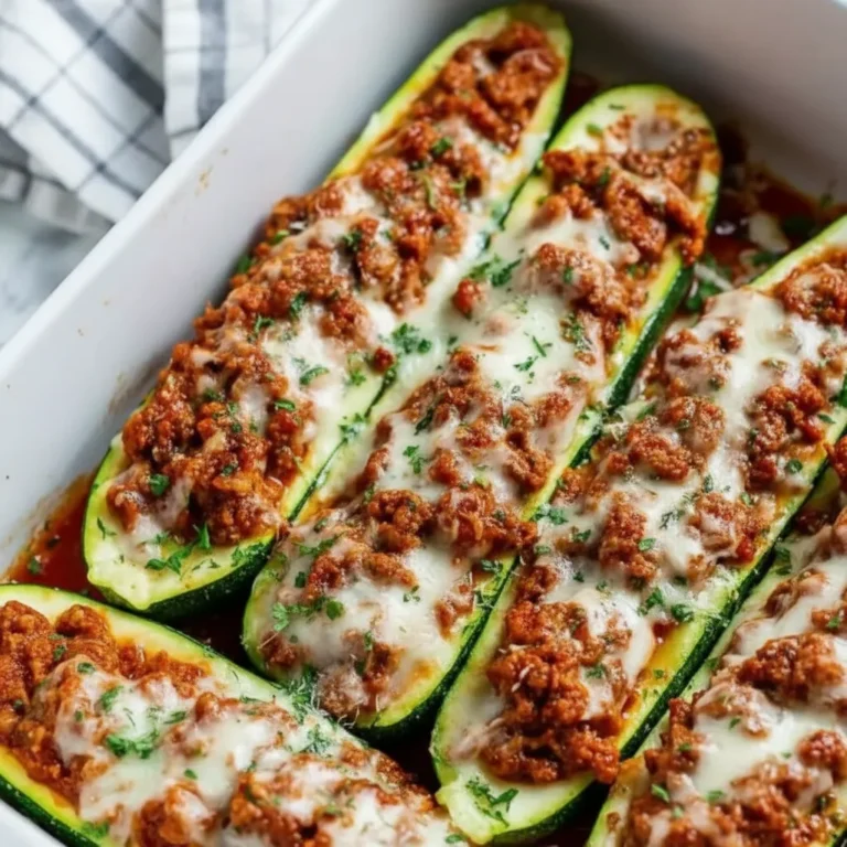 Turkey Parmesan Zucchini Boats