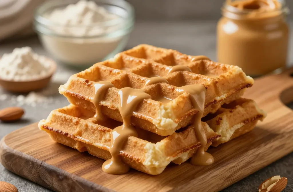 Almond Flour Peanut Butter Waffles: Irresistible Crispy Clouds