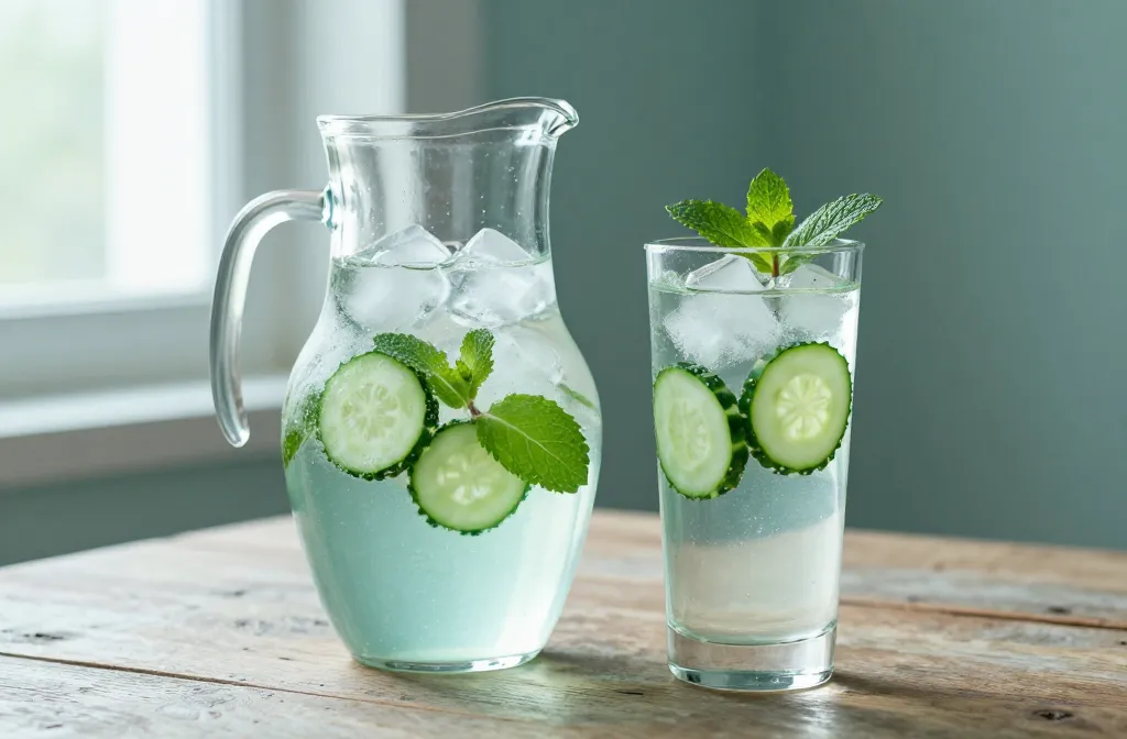 Infused Water with Cucumber and Mint: Cafe-Level Hydration