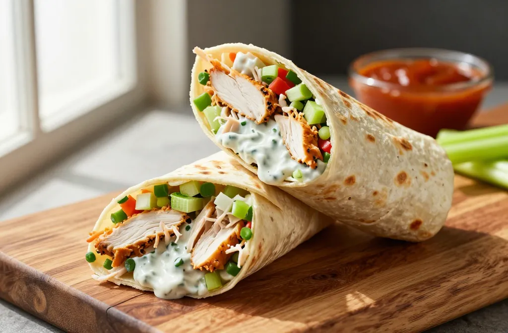 Quick and Easy Buffalo Chicken Wraps: Bold, Creamy, Ready in Minutes