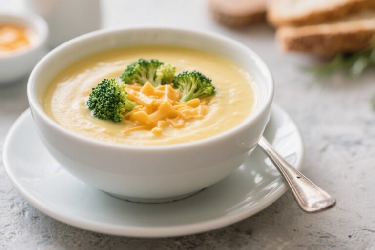 Easy Skinny Broccoli Cheddar Soup Recipe – Light, Cozy, and Flavorful