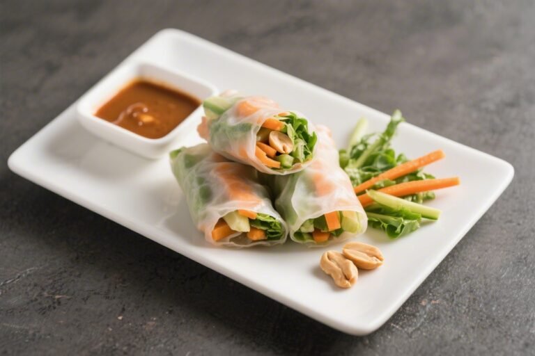 Veggie Spring Rolls With Peanut Dipping Sauce – Fresh, Crunchy, and Easy