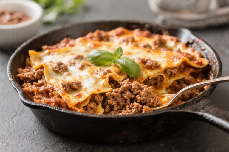 Easy Ground Beef Skillet Lasagna – Weeknight Comfort in One Pan