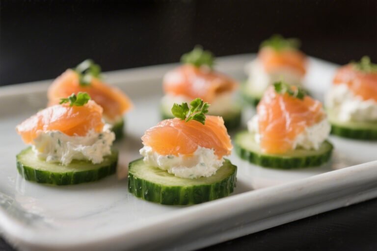 Smoked Salmon & Cream Cheese Cucumber Bites – Fresh, Easy, and Perfect for Snacking