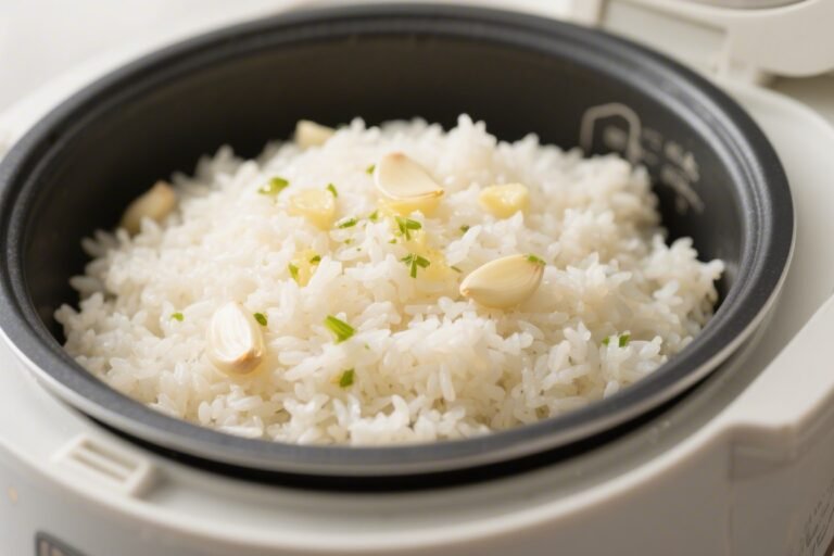 Easy Garlic Butter Rice in Rice Cooker (Fluffy & Flavorful) – Simple Weeknight Favorite