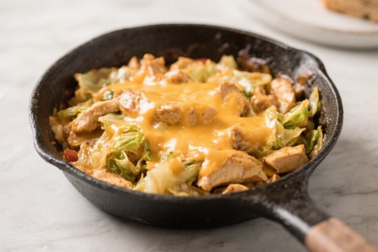 Cheesy Chicken Cabbage Skillet – A Cozy, One-Pan Dinner