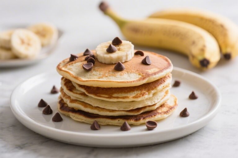 Healthy Chocolate Chip Banana Pancakes – Easy Homemade Recipe