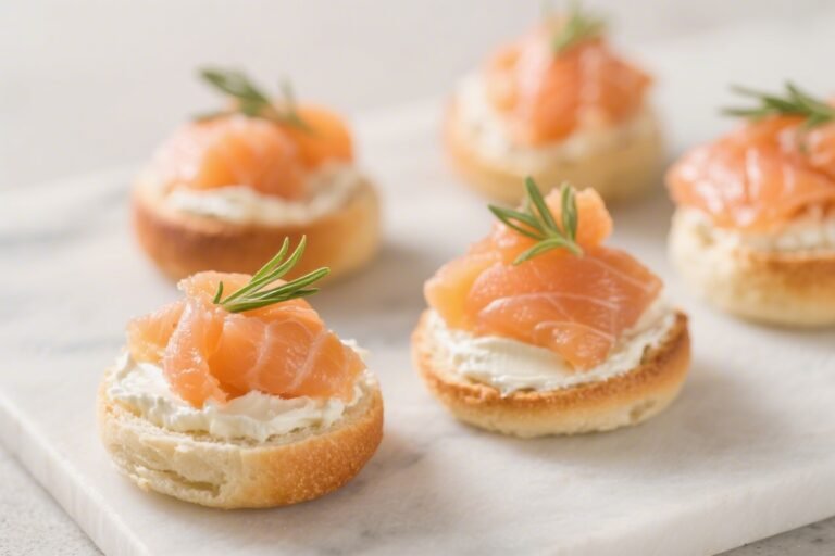 Mini Bagel Bites With Cream Cheese and Salmon – Easy, Elegant, and Perfect for Any Gathering