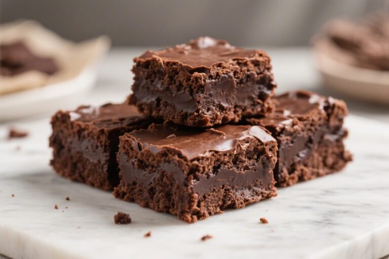 Fudgy Double Chocolate Brownies