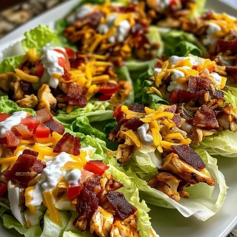 Chicken Bacon Ranch Lettuce Boats