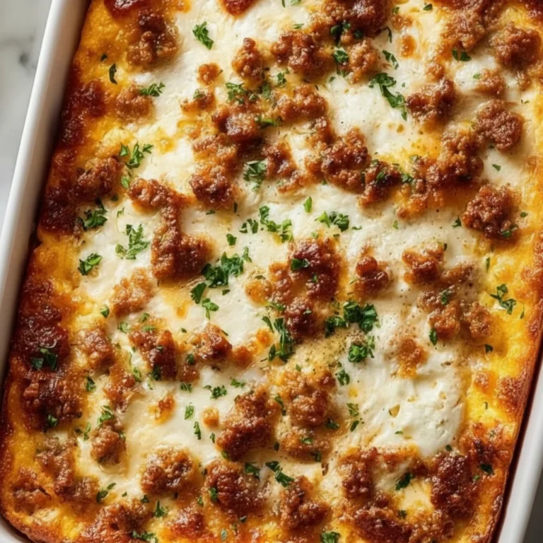 High Protein Cottage Cheese Turkey Sausage Breakfast Casserole