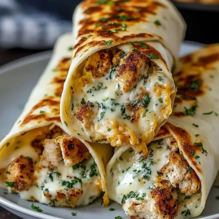 Low Carb Cheesy Garlic Chicken Wraps