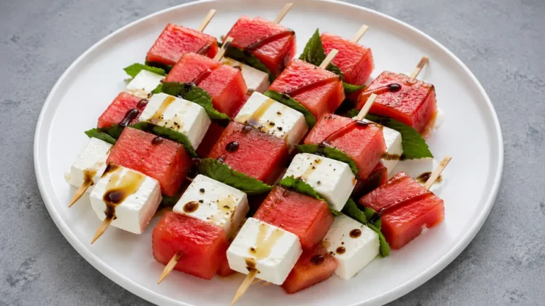 Watermelon Feta Skewers Easy Summer Appetizer Recipe