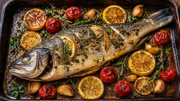 Oven-Baked Branzino with Lemon and Herbs