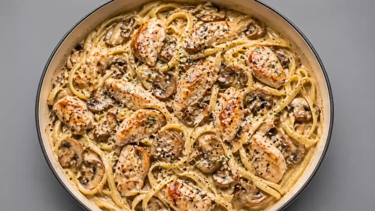 One Pot Creamy Chicken Marsala Pasta
