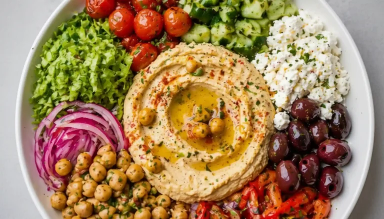 Vegetarian Mediterranean Bowl with Hummus
