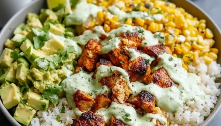 30-Minute Street Corn Chicken Rice Bowl