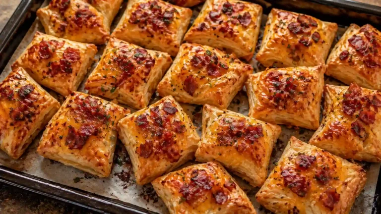 Cheddar Bacon Puff Pastry Bites