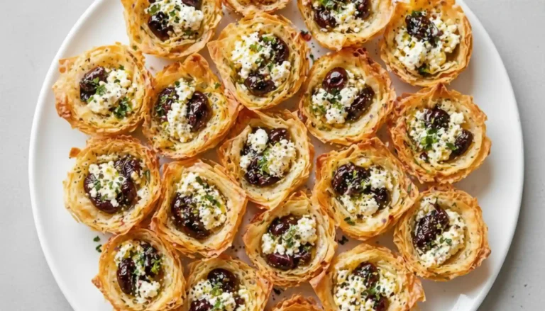 Crispy Feta Olive Phyllo Cups
